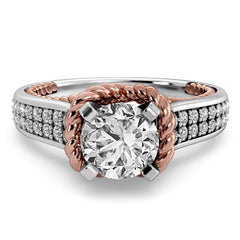 Woven Cathedral Engagement Ring