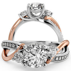 Round Split Shank Engagement Ring