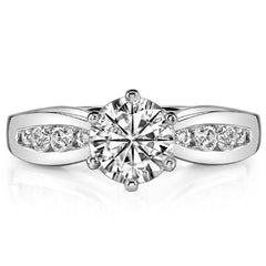 Round Brilliant Moissanite Engagement Ring Setting 0.36ct