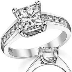 Princess Trellis Moissanite Engagement Ring