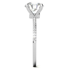 Round Moissanite Petite Engagement Ring