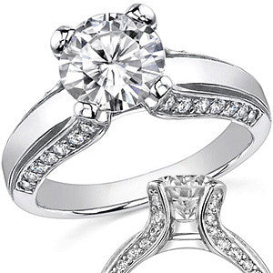 Round Brilliant Moissanite Engagement Ring
