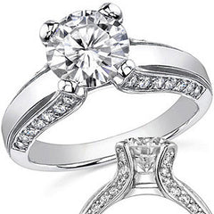 Round Brilliant Moissanite Engagement Ring