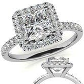 Classic Princess cut Moissanite Engagement Ring