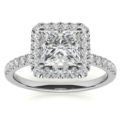 Classic Princess cut Moissanite Engagement Ring