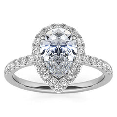 Classic Pear Moissanite Engagement Ring