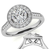 Round Legacy Halo Moissanite Engagement Ring