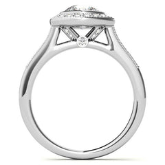 Round Legacy Halo Moissanite Engagement Ring