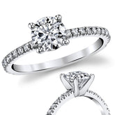 Round Low Set Moissanite Engagement Ring