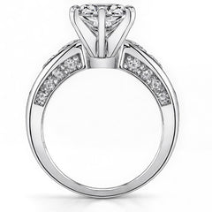 Round Brilliant Moissanite Engagement Ring Setting 1.1ct