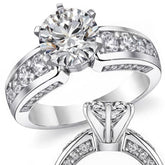 Round Brilliant Moissanite Engagement Ring Setting 1.1ct