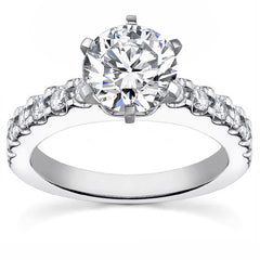 Round Brilliant Moissanite Engagement Ring Setting 0.72ct
