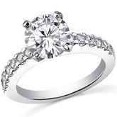 2mm Round Brilliant Moissanite Engagement Ring Setting 0.36ct