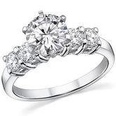 Round Brilliant Moissanite Engagement Ring Setting 0.60ct