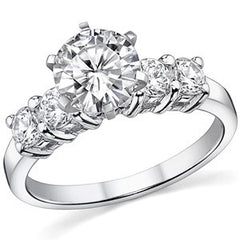 Round Brilliant Moissanite Engagement Ring Setting 0.60ct