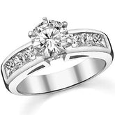 Square Moissanite Channel Engagement Ring 1.1ct