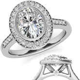 Oval Legacy Halo Moissanite Engagement Ring