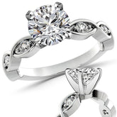 Round Brilliant Moissanite Infinity Style Semi-Eternity Ring (0.36ct)
