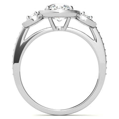 Halo Moissanite Engagement Ring