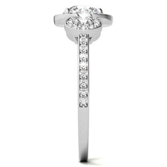 Halo Moissanite Engagement Ring