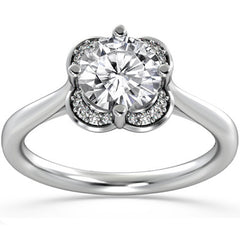 Halo Moissanite Engagement Ring