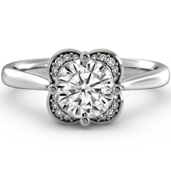 Halo Moissanite Engagement Ring