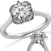 Halo Moissanite Engagement Ring