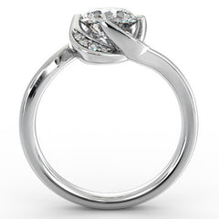 Round Brilliant Moissanite Halo Bypass Engagement Ring