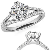 Round Statement Moissanite Engagement Ring