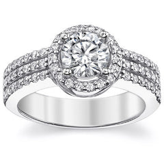 Multi-Band Round Brilliant Moissanite Engagement Ring