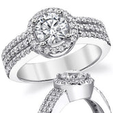 Multi-Band Round Brilliant Moissanite Engagement Ring