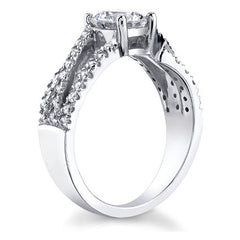 Multi-Band Round Brilliant Moissanite Engagement Ring