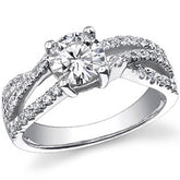 Multi-Band Round Brilliant Moissanite Engagement Ring