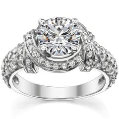 Round Brilliant Moissanite Engagement Ring