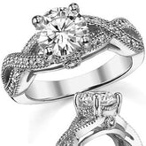 Round Brilliant Moissanite Engagement Ring