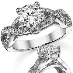 Round Brilliant Moissanite Engagement Ring