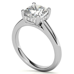 Cushion Moissanite Encircled Engagement Ring