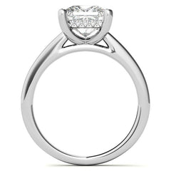 Princess Encircled Moissanite Engagement Ring