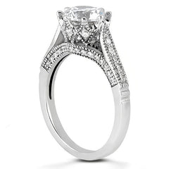 Round Antique Moissanite Engagement Ring