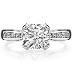 Cushion Pave Style Moissanite Engagement Ring