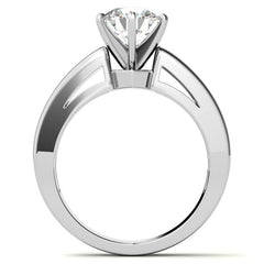 Round Brilliant Moissanite Channel-Set Engagement Ring (1ct, 3mm)