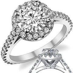 Round Halo Moissanite Engagement Ring