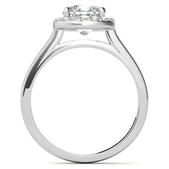 Cushion Halo Moissanite Engagement Ring