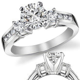 Round Brilliant Moissanite Engagement Setting (.48ct)