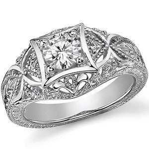 Round Antique Engraved Ring