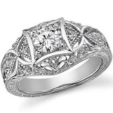 Round Antique Engraved Ring