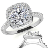 Embrace Round Brilliant Moissanite Engagement Ring