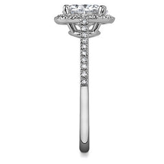 Cushion Petite Halo Style Moissanite Engagement Ring