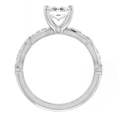 Princess cut Moissanite Engagement Ring