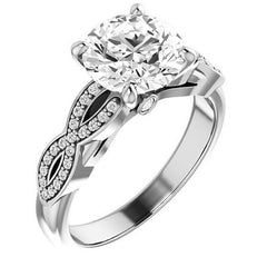 Round Brilliant Moissanite Engagement Ring